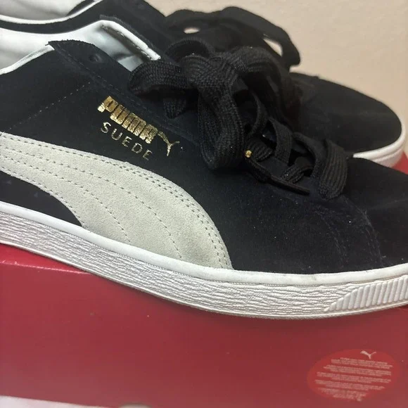 Puma Men's Suede Classic Sneaker, Size 12 M, Black - Picture 8 of 16